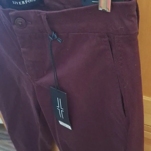 Liverpool Burgundy Trousers Size 8 - Picture 3 of 6